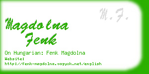 magdolna fenk business card